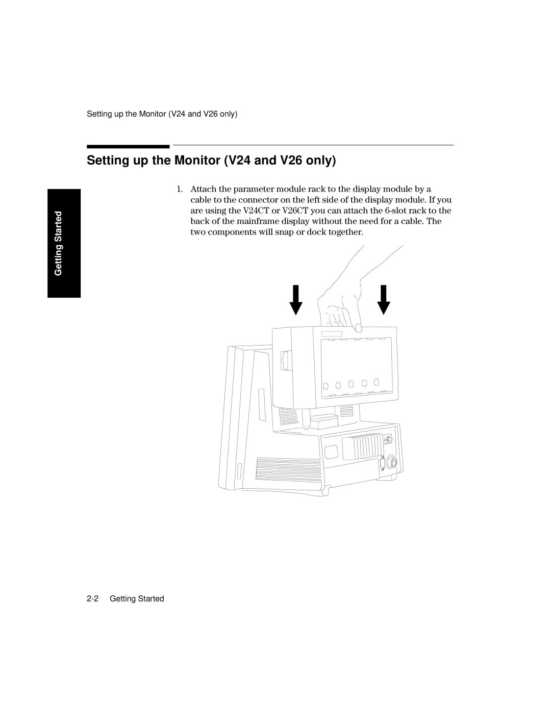 Philips V26CT, V24CT manual Setting up the Monitor V24 and V26 only 