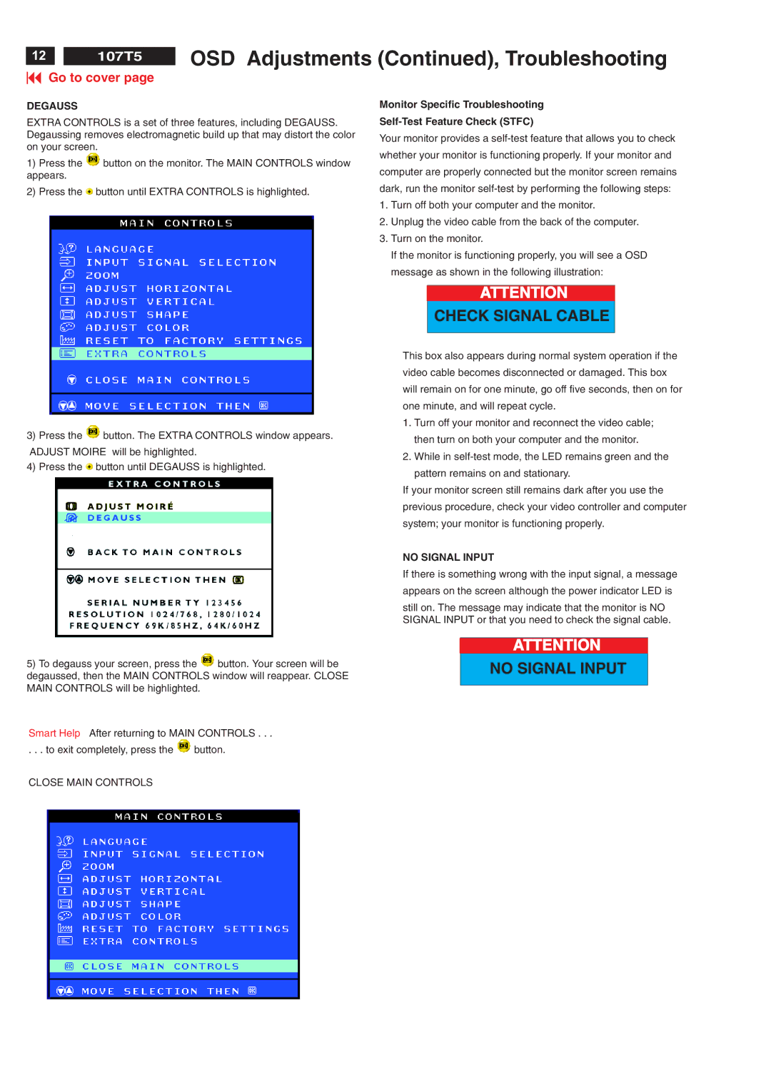 Philips V30 manual OSD Adjustments , Troubleshooting, Degauss 