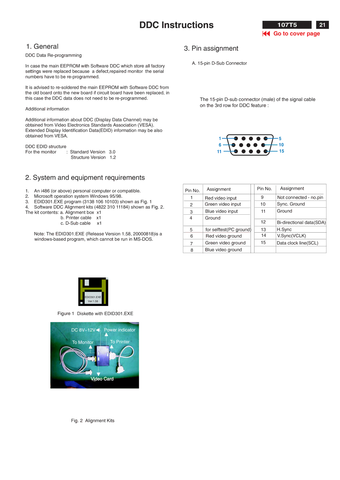 Philips V30 manual DDC Instructions, General 