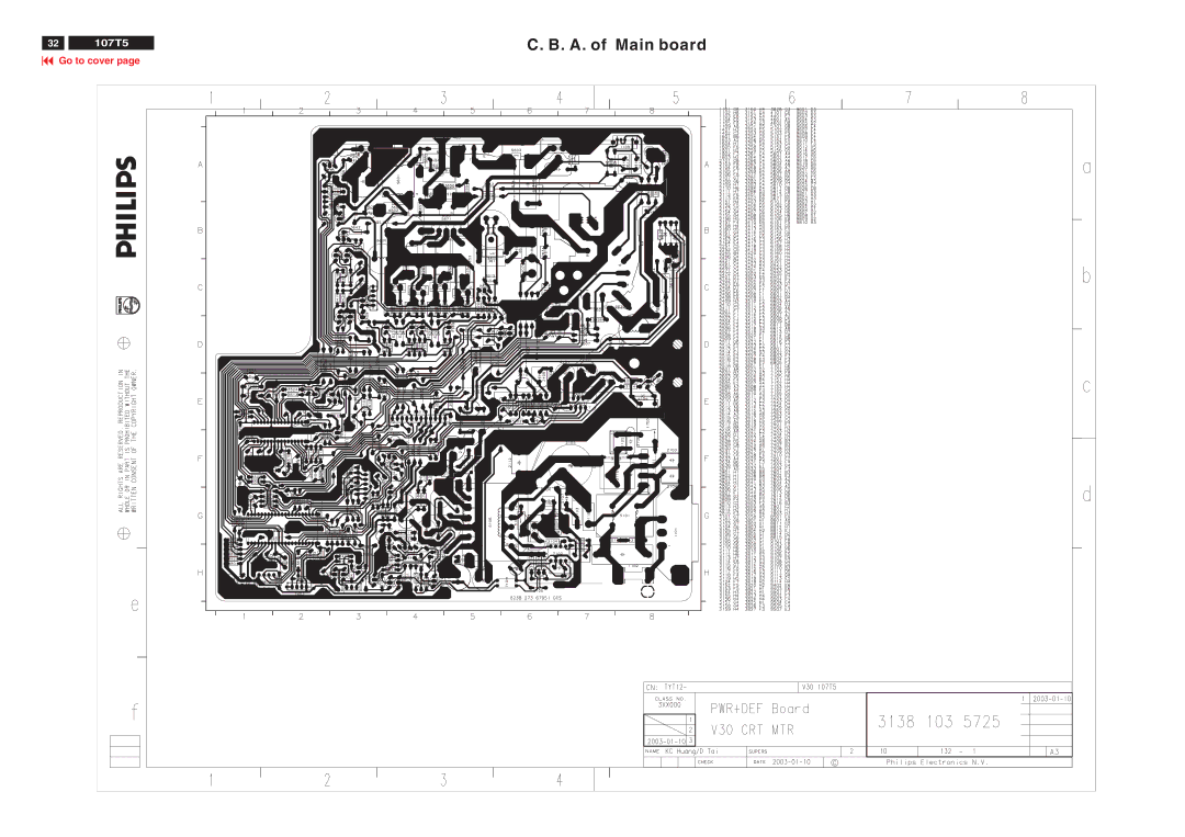 Philips V30 manual A. of Main board 