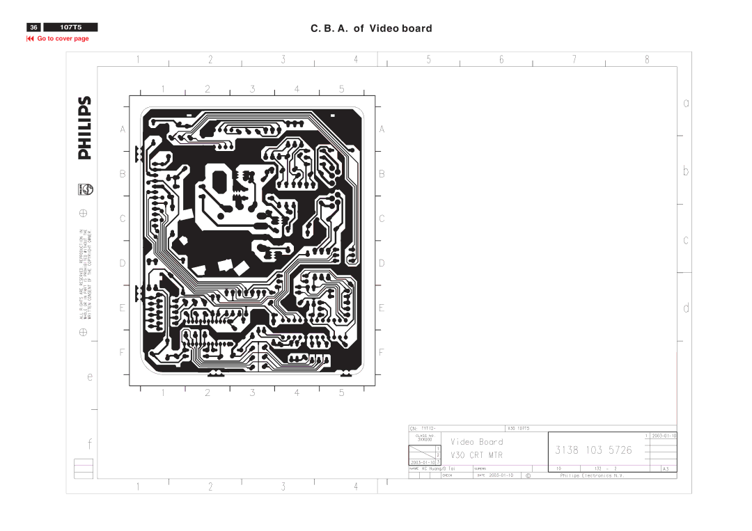 Philips V30 manual A. of Video board 
