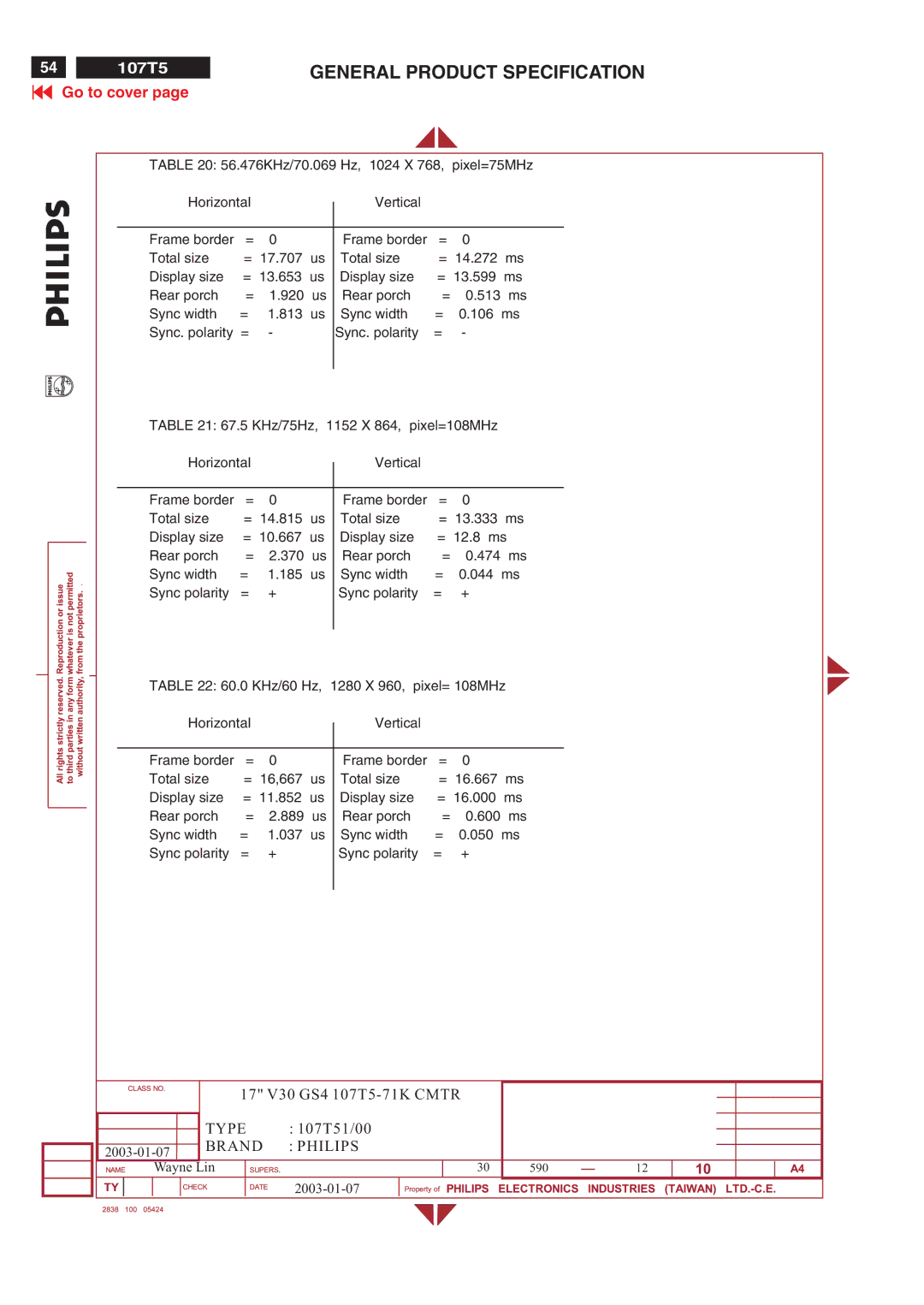 Philips V30 manual 59012 