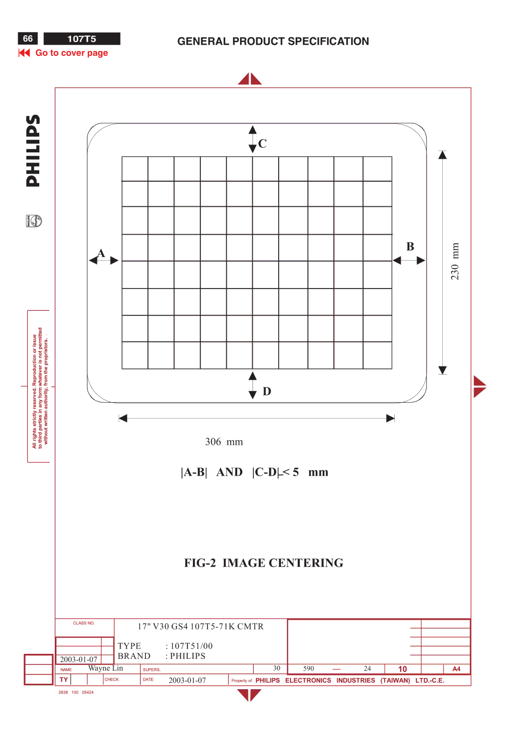 Philips V30 manual FIG-2 Image Centering 