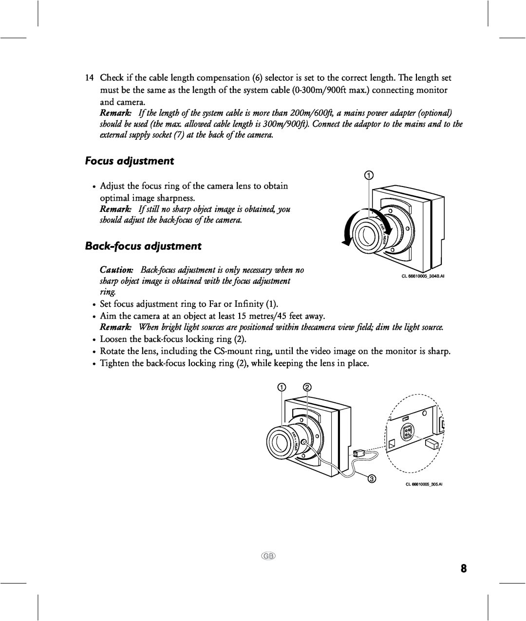 Philips VCM7177 manual Focus adjustment, Back-focus adjustment 