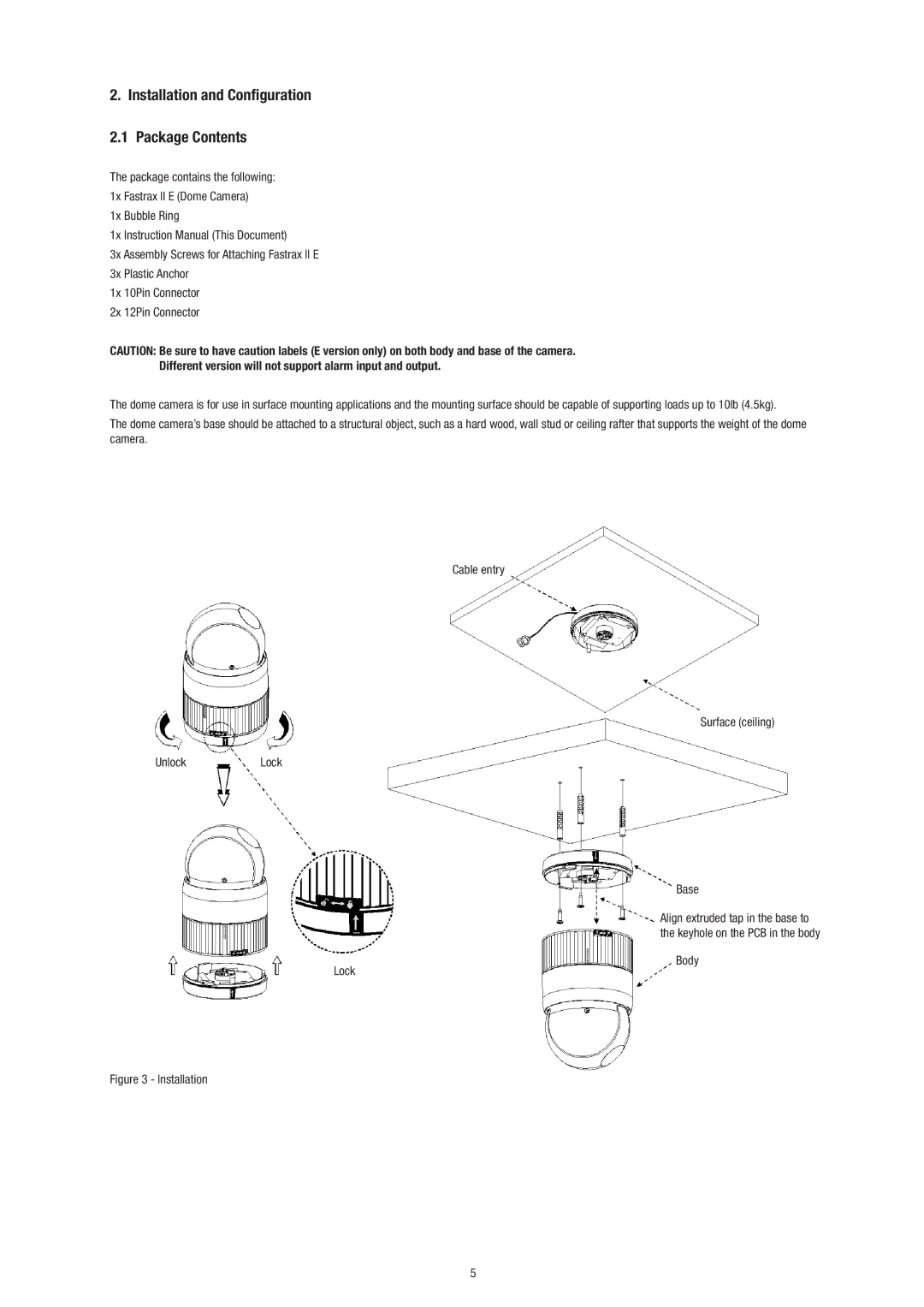 Philips Video Camera manual Installation and Configuration 2.1 Package Contents 