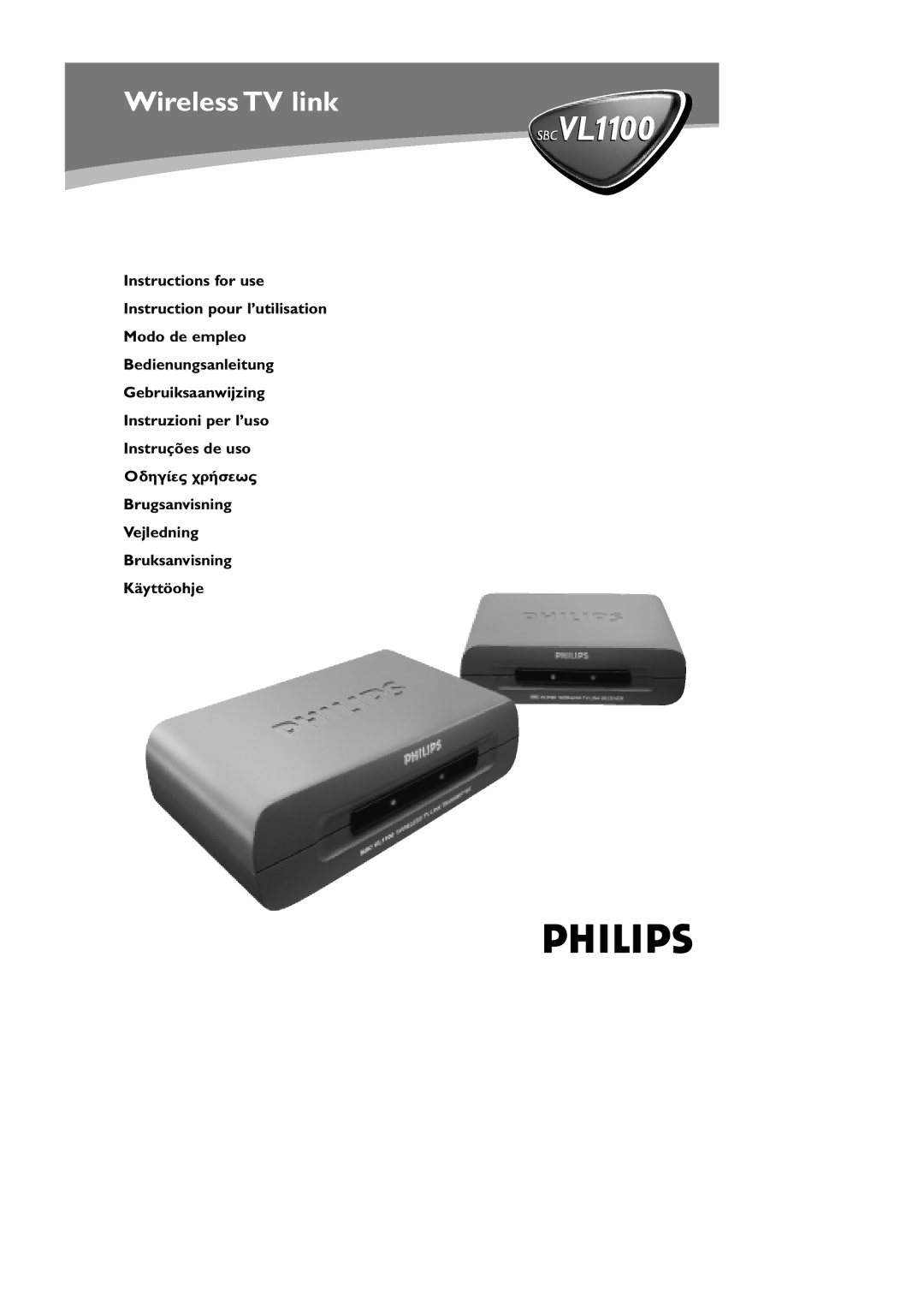 Philips manual SBCVL1100 