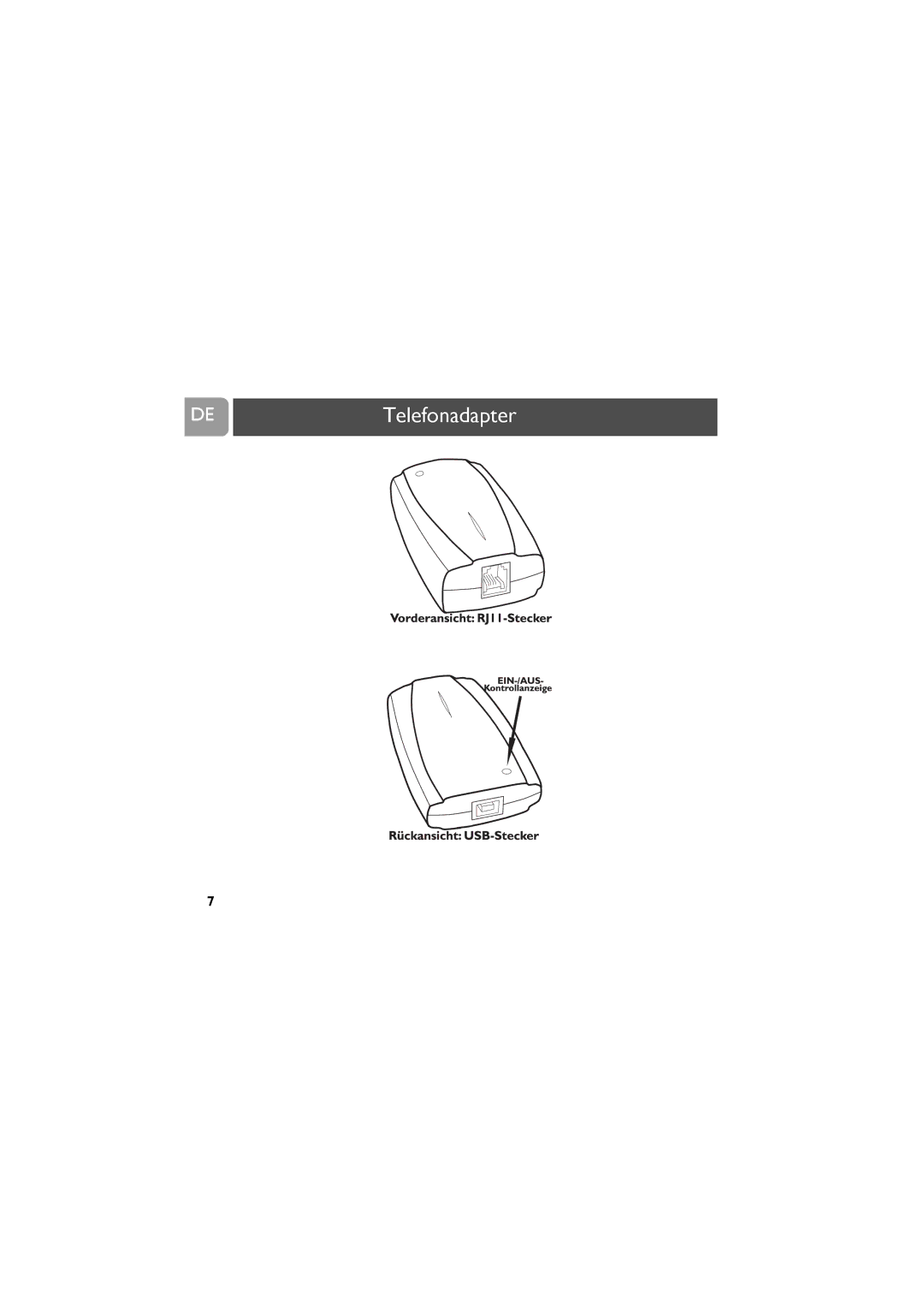 Philips VOIP021 user manual DETelefonadapter 