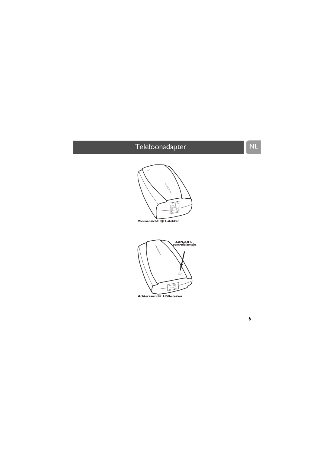 Philips VOIP021 user manual TelefoonadapterNL 