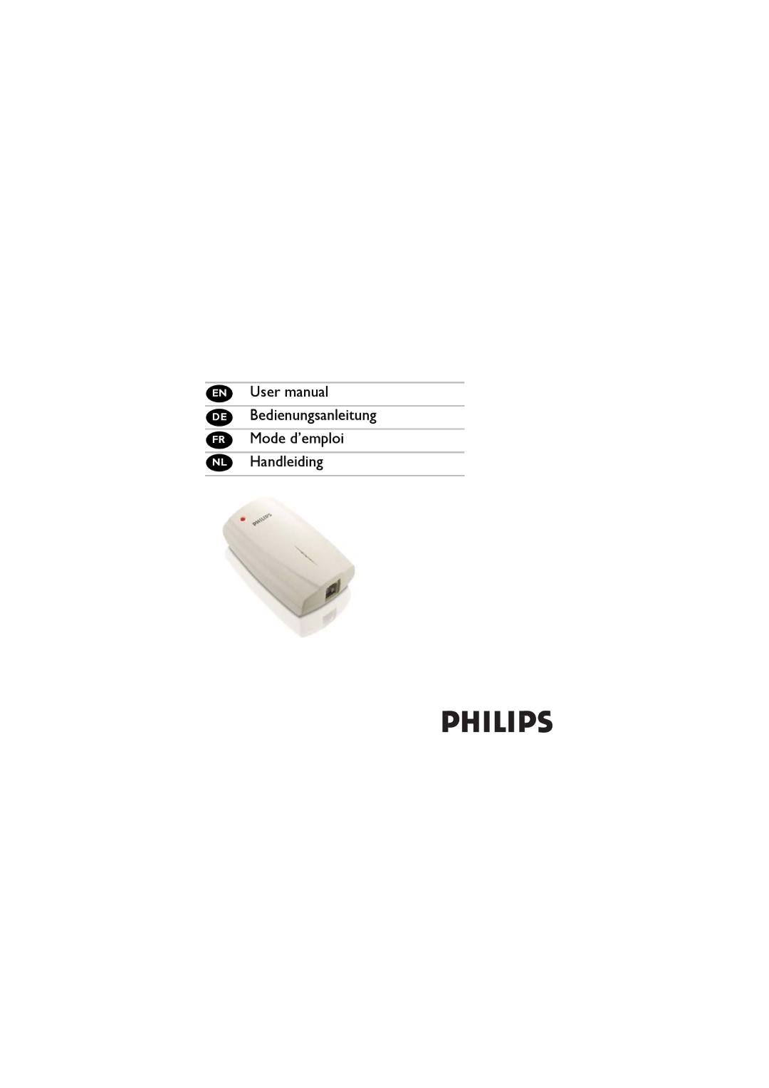 Philips VOIP021 user manual DE Bedienungsanleitung FR Mode d’emploi NL Handleiding 