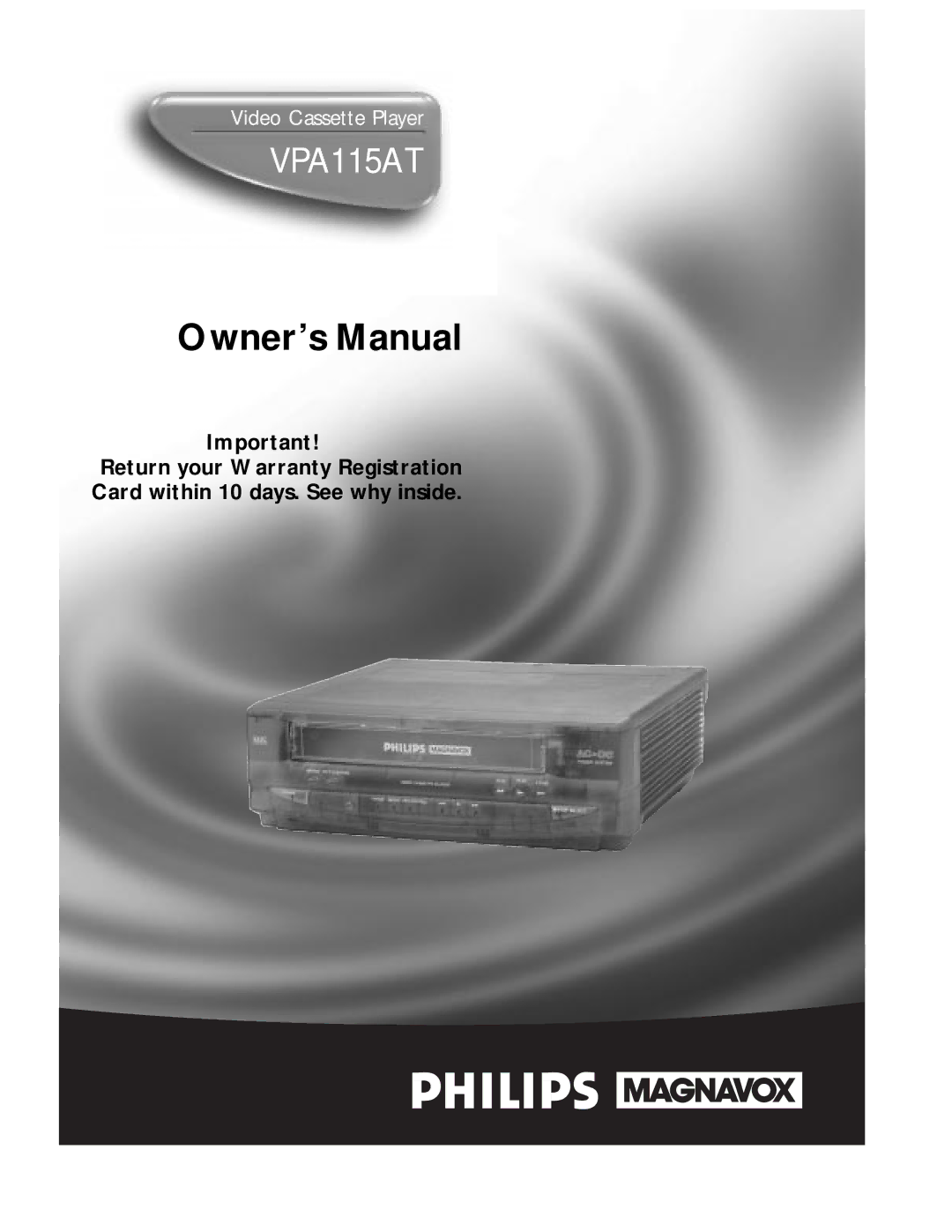 Philips VPA115AT owner manual 