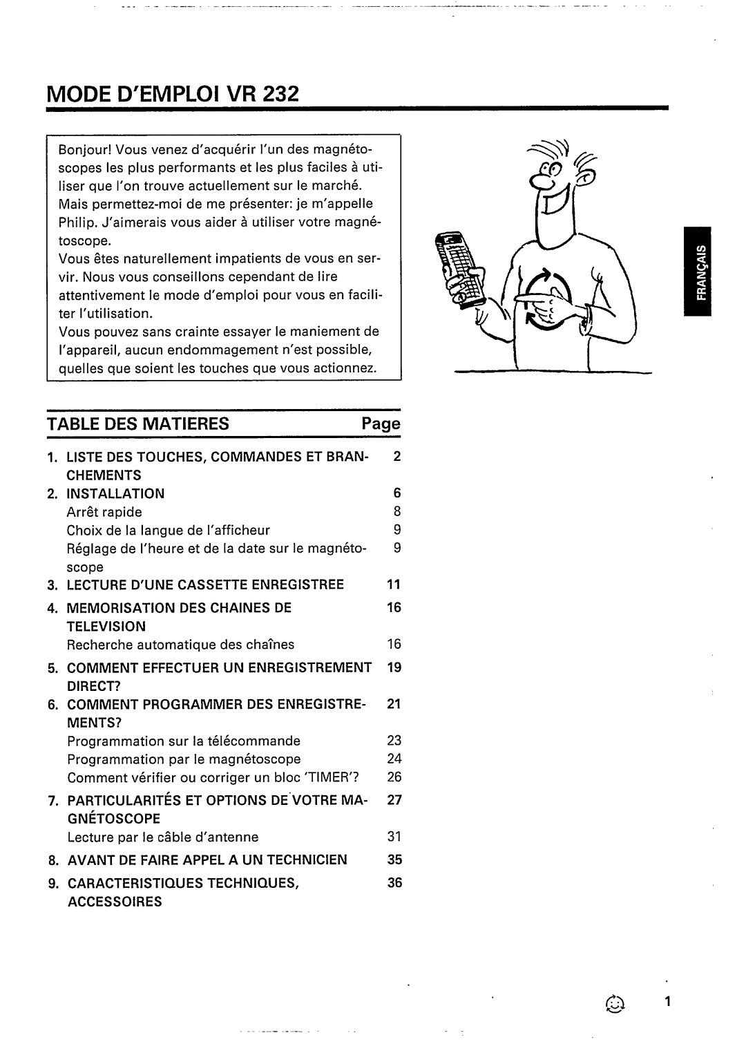 Philips VR 232 manual 