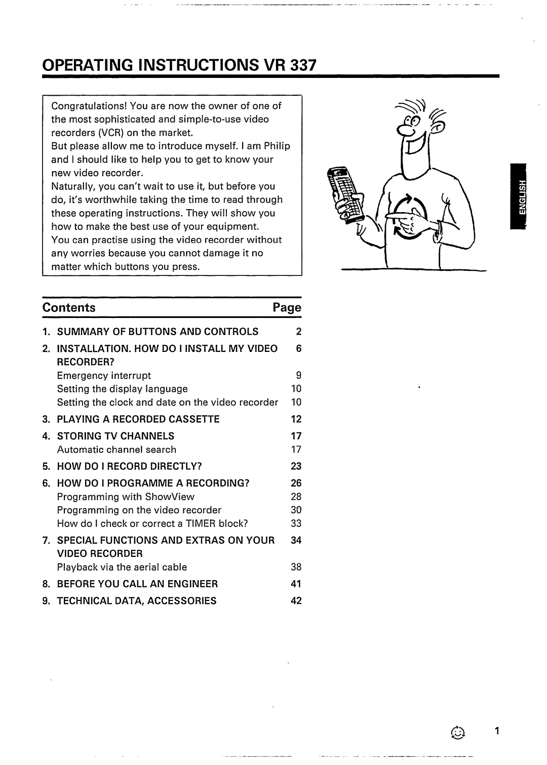 Philips VR 337 manual 