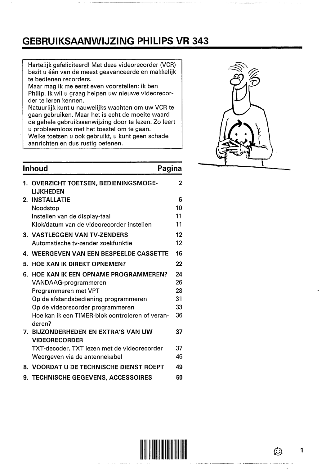 Philips VR 343 manual 