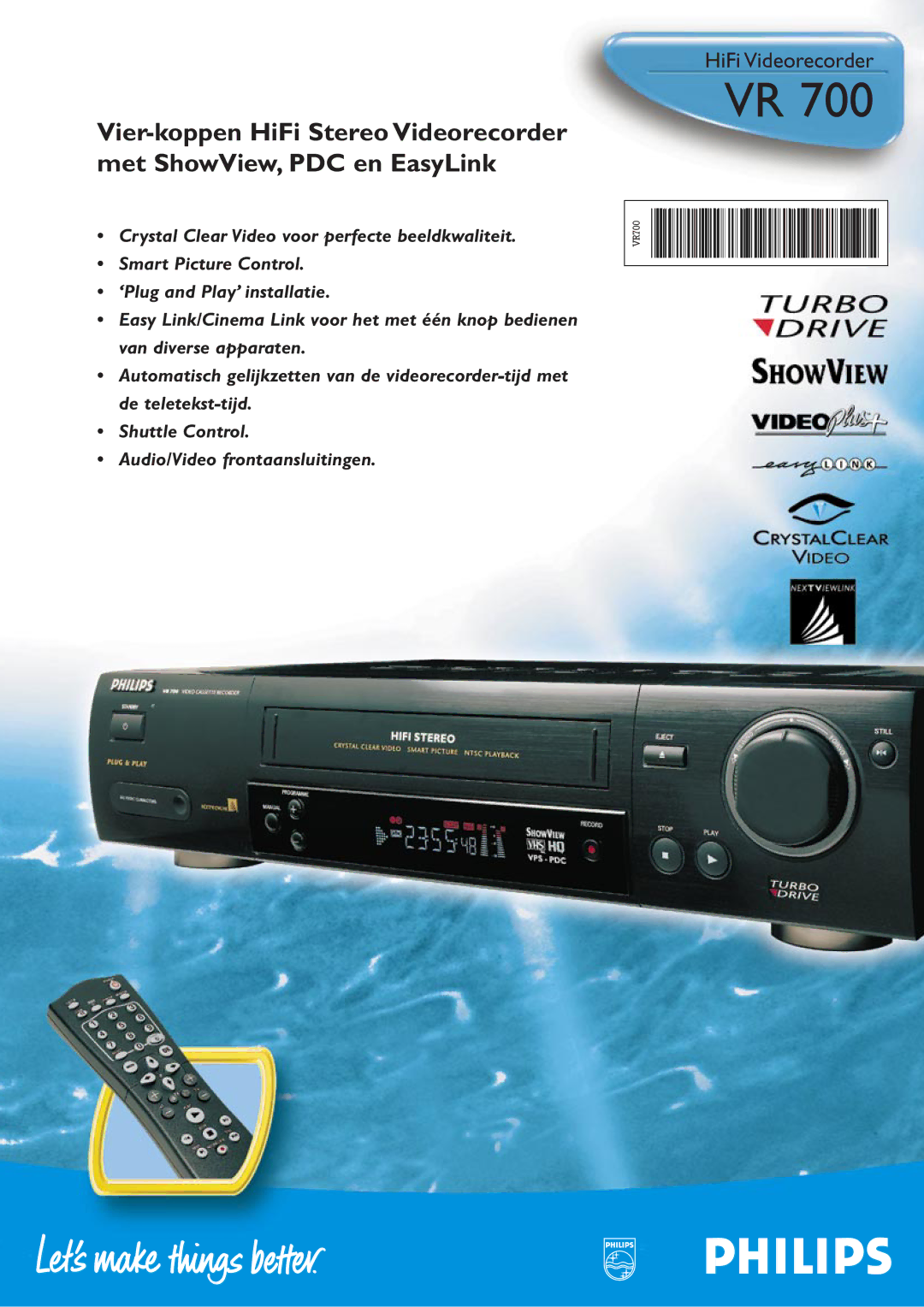 Philips VR 700 manual HiFi Videorecorder 