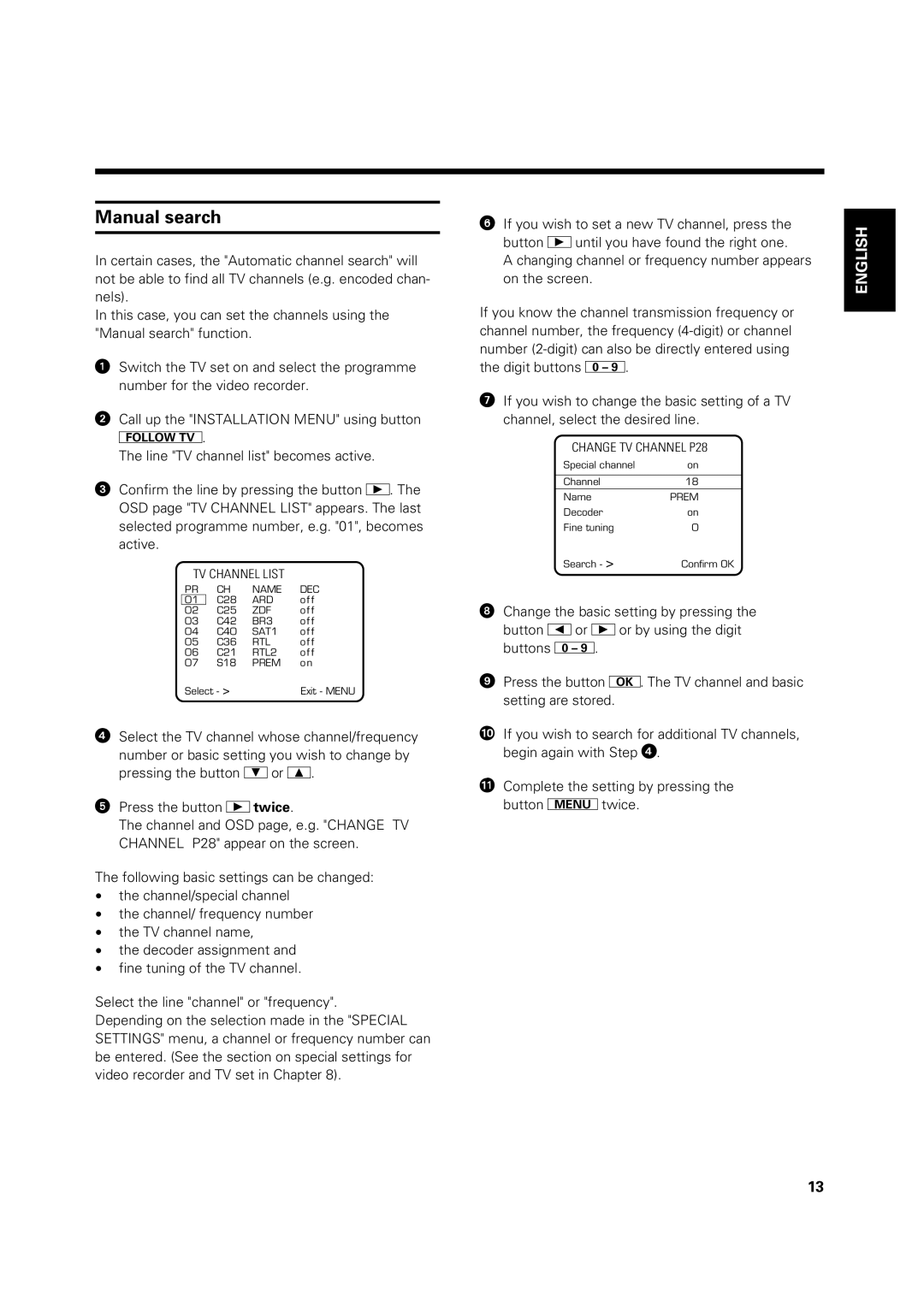 Philips VR 969/02 operating instructions Manual search 