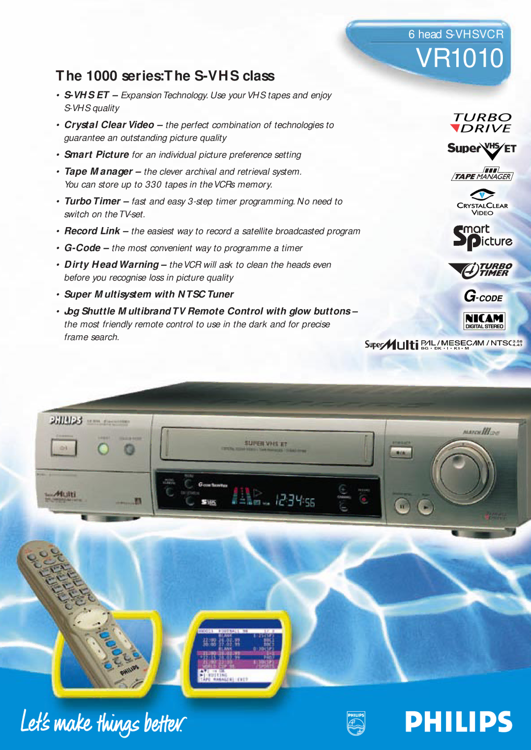 Philips VR1010 manual 