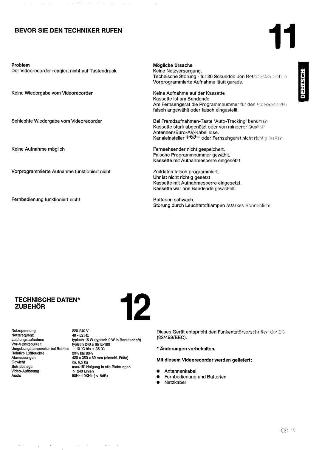 Philips VR200 manual 