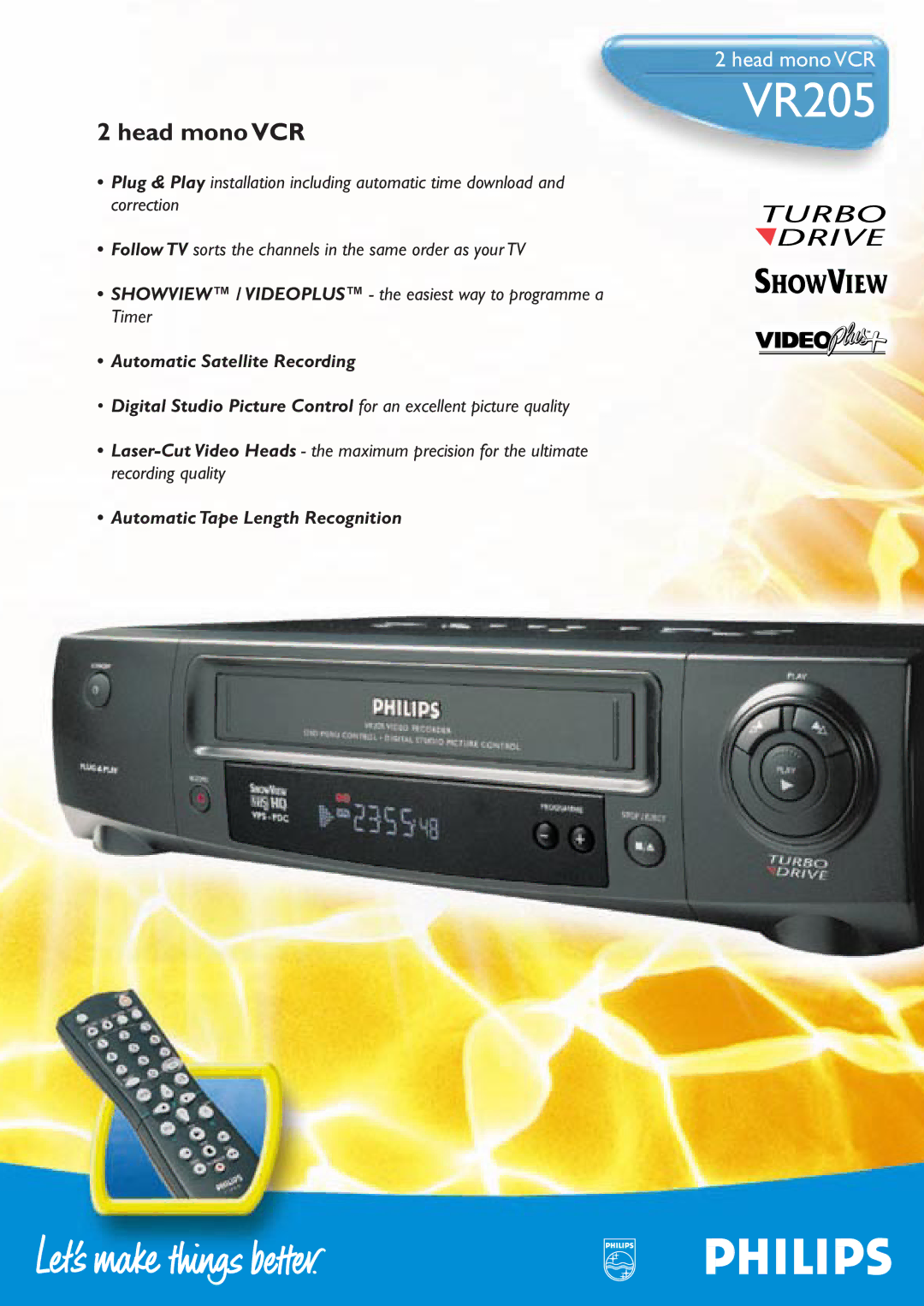 Philips VR205 manual 