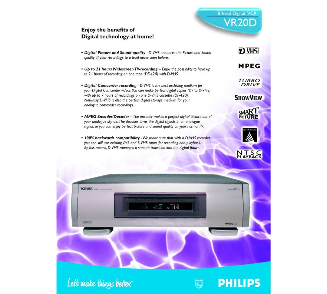 Philips VR20D manual 