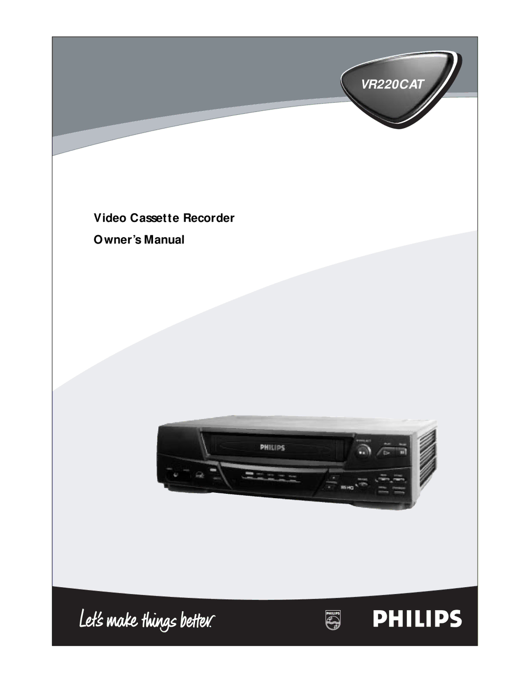 Philips VR220CAT owner manual 
