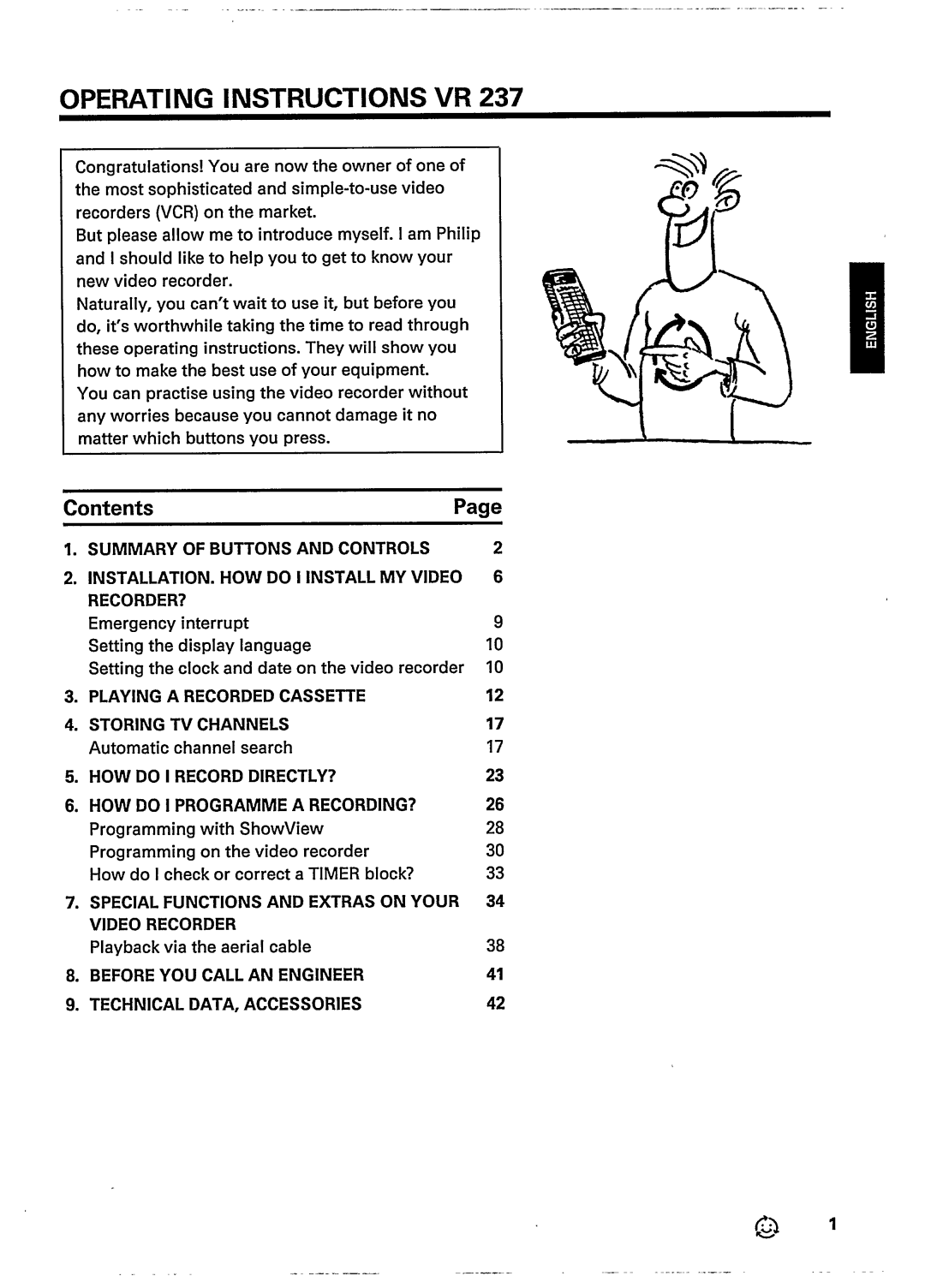 Philips VR237 manual 