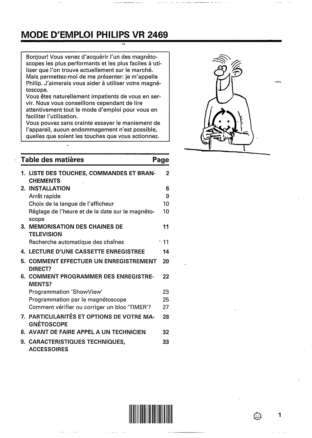 Philips VR2469 manual 