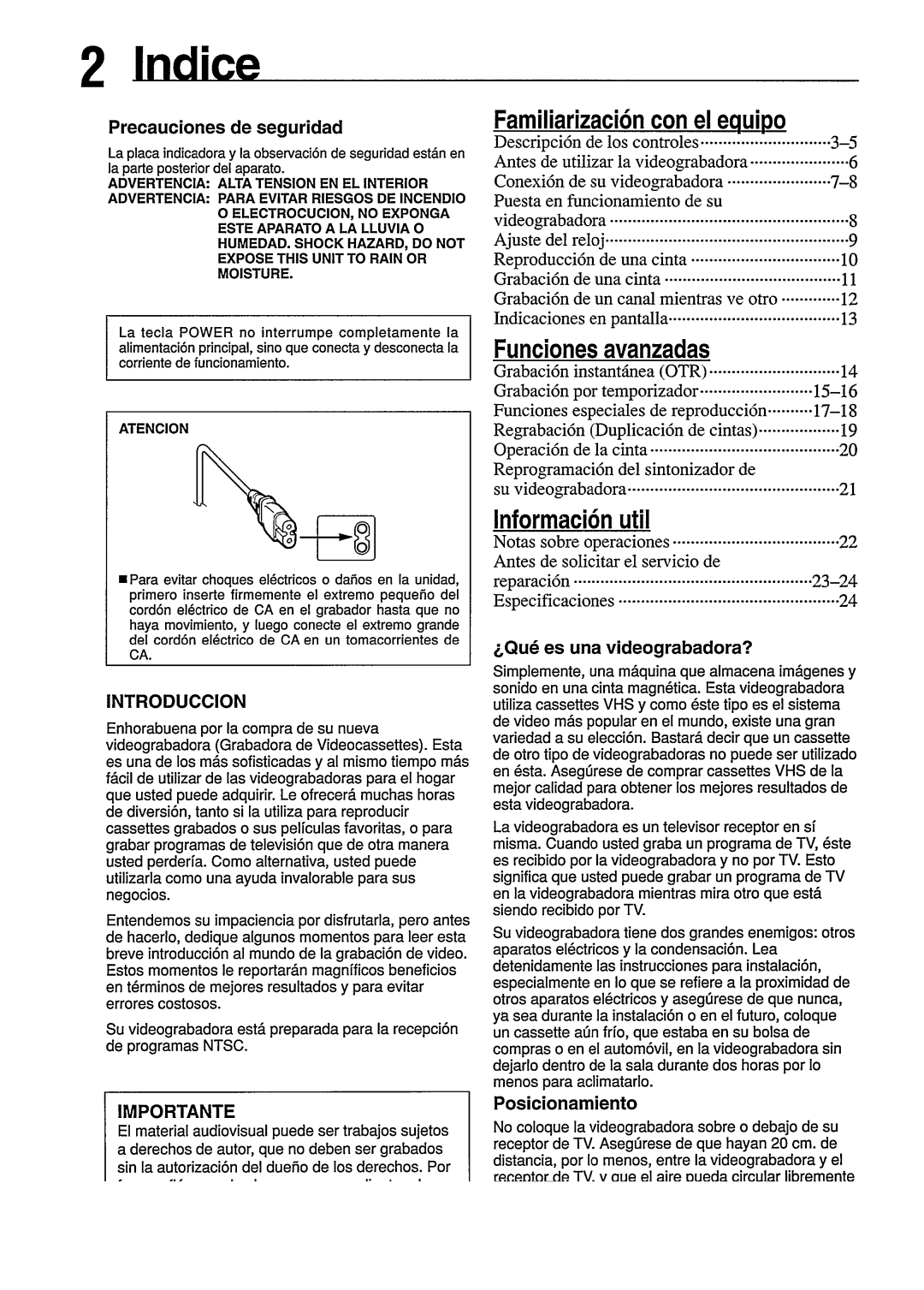 Philips VR253 manual 