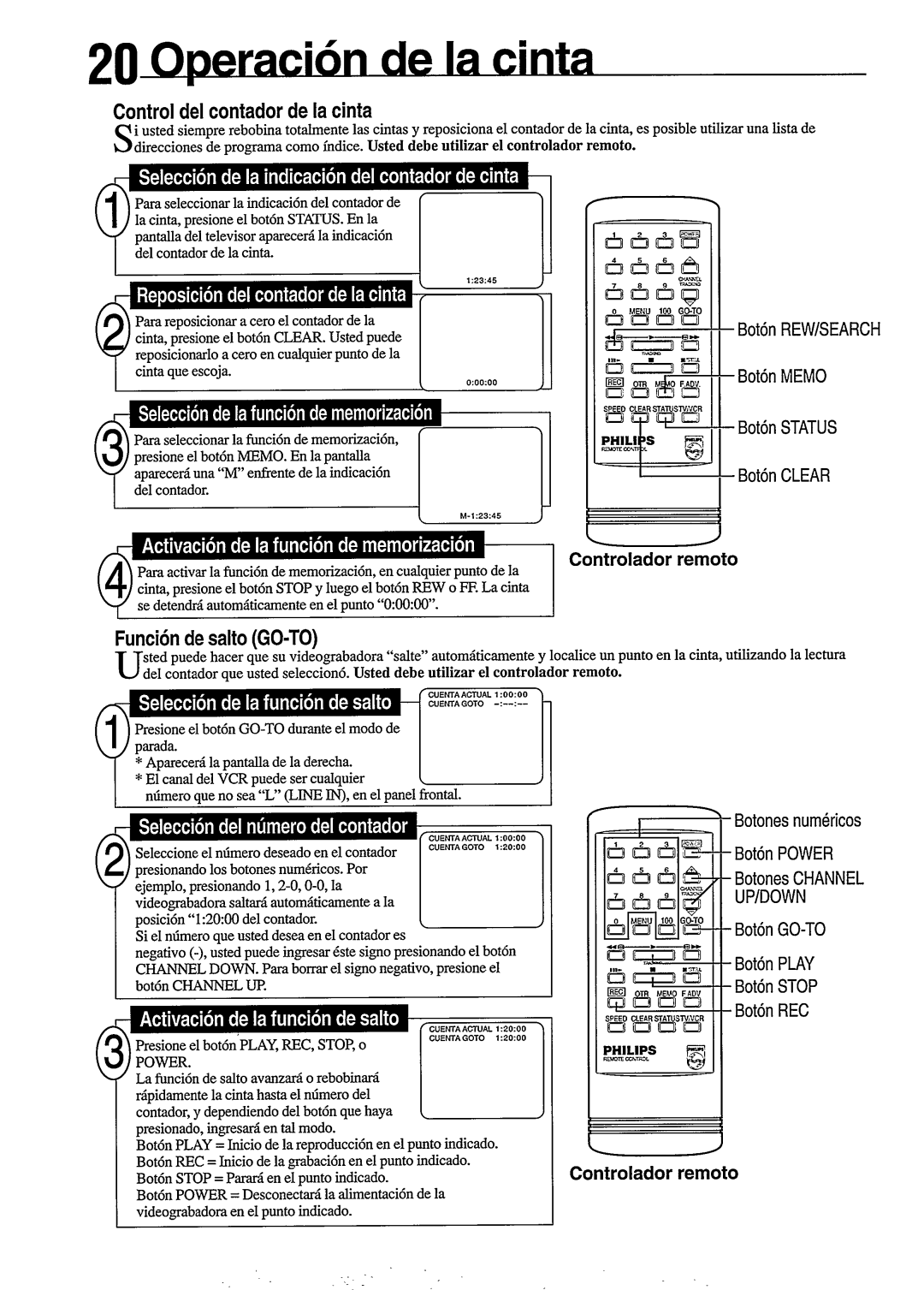 Philips VR253 manual 