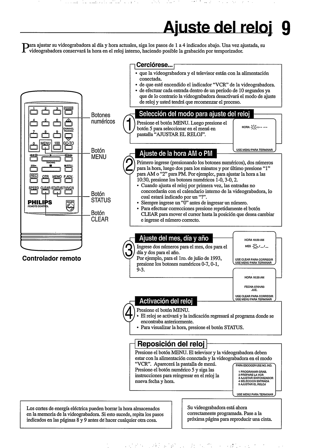 Philips VR253 manual 