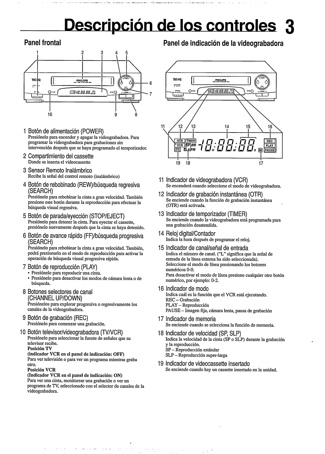 Philips VR254 manual 