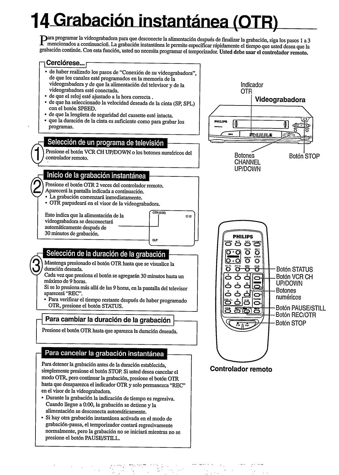 Philips VR255/50 manual 