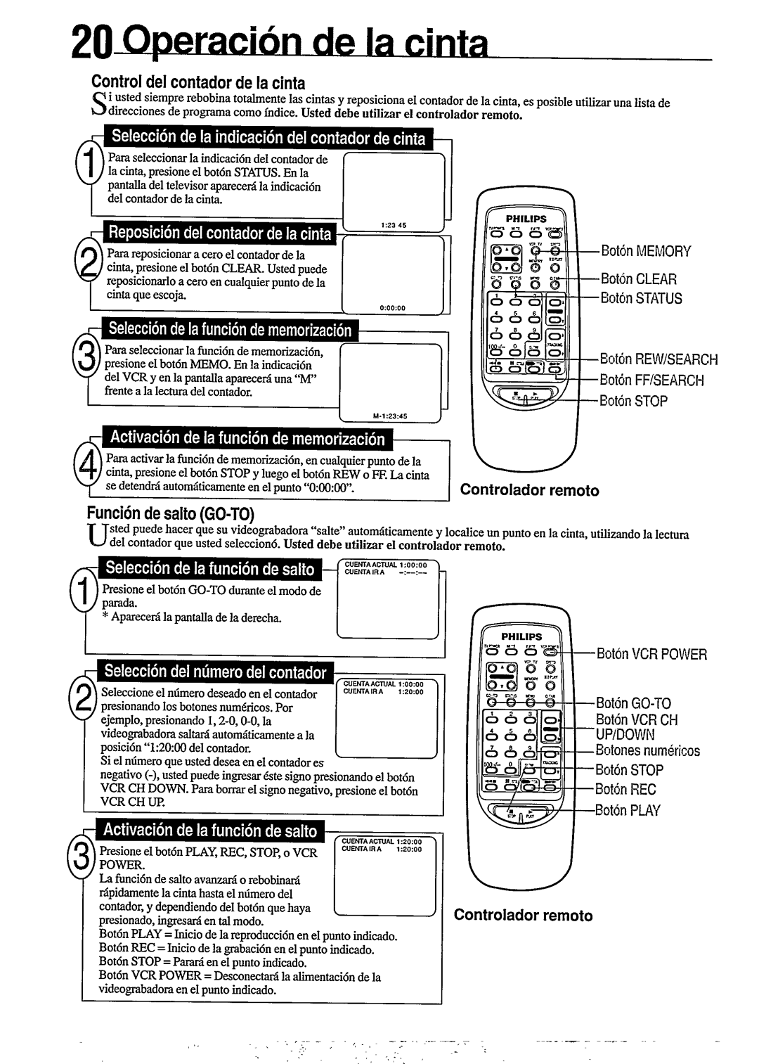 Philips VR255/50 manual 