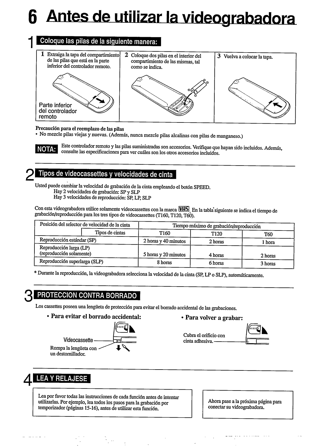 Philips VR255/50 manual 