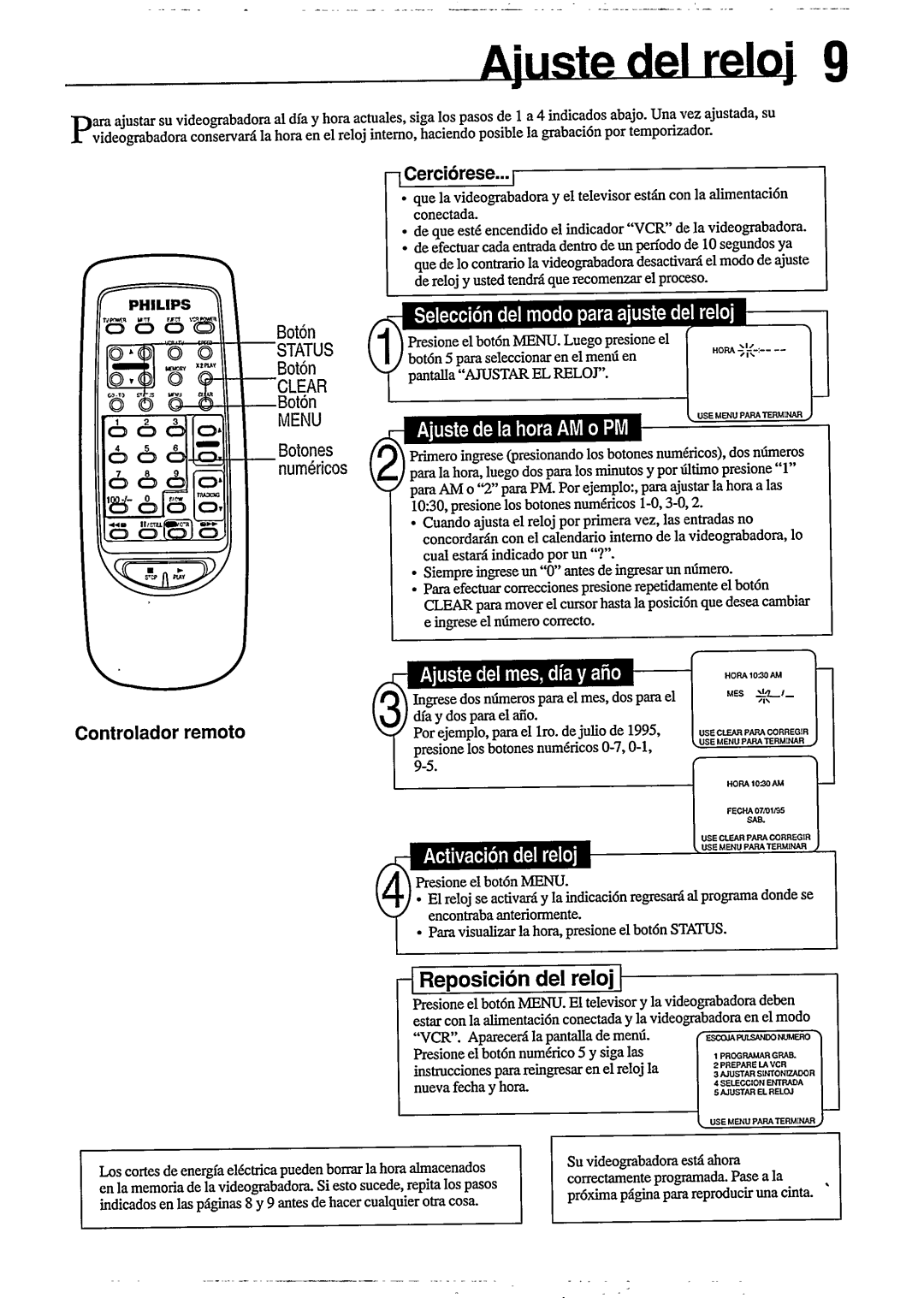 Philips VR255/50 manual 