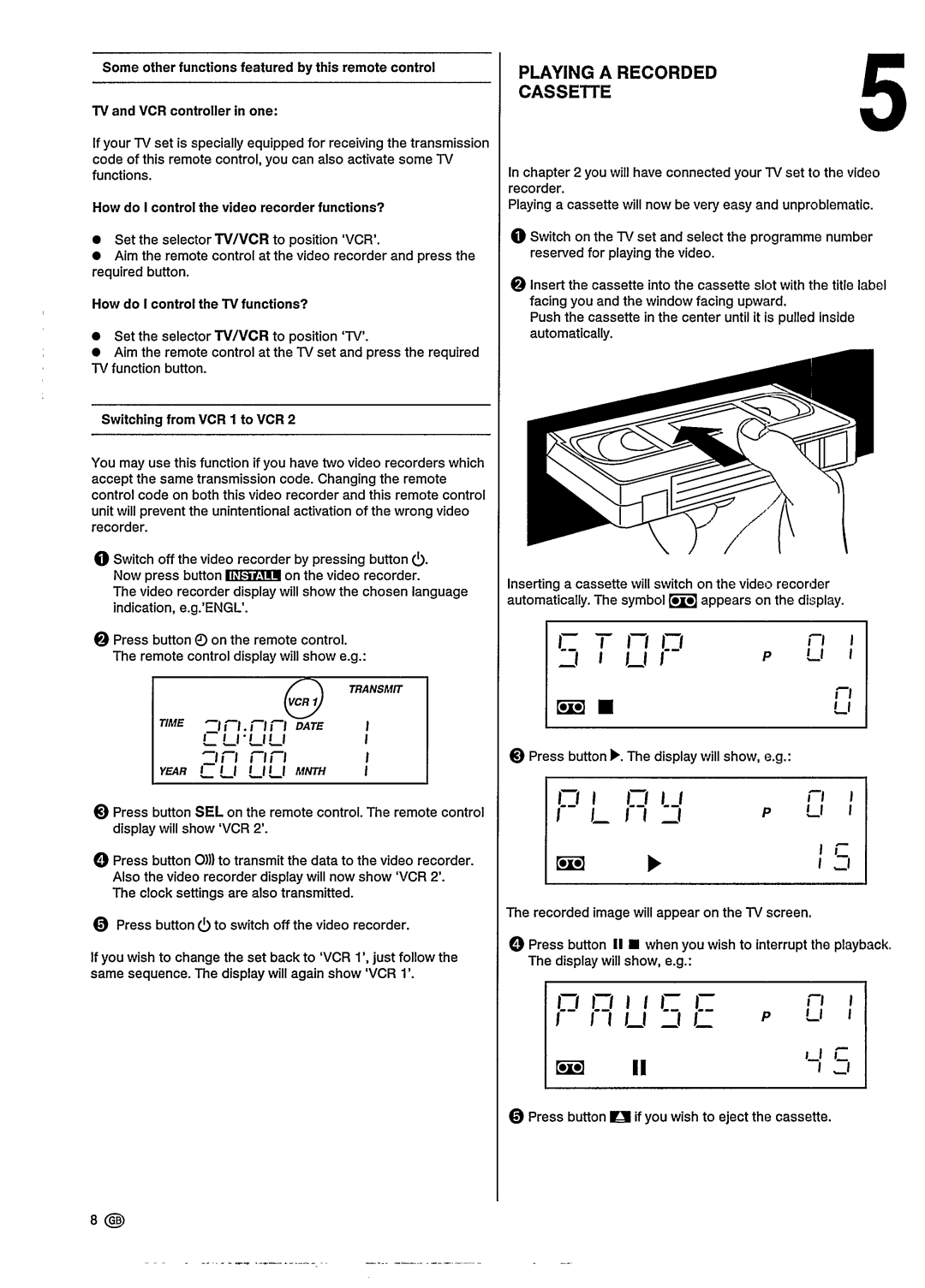 Philips VR302, VR202 manual 