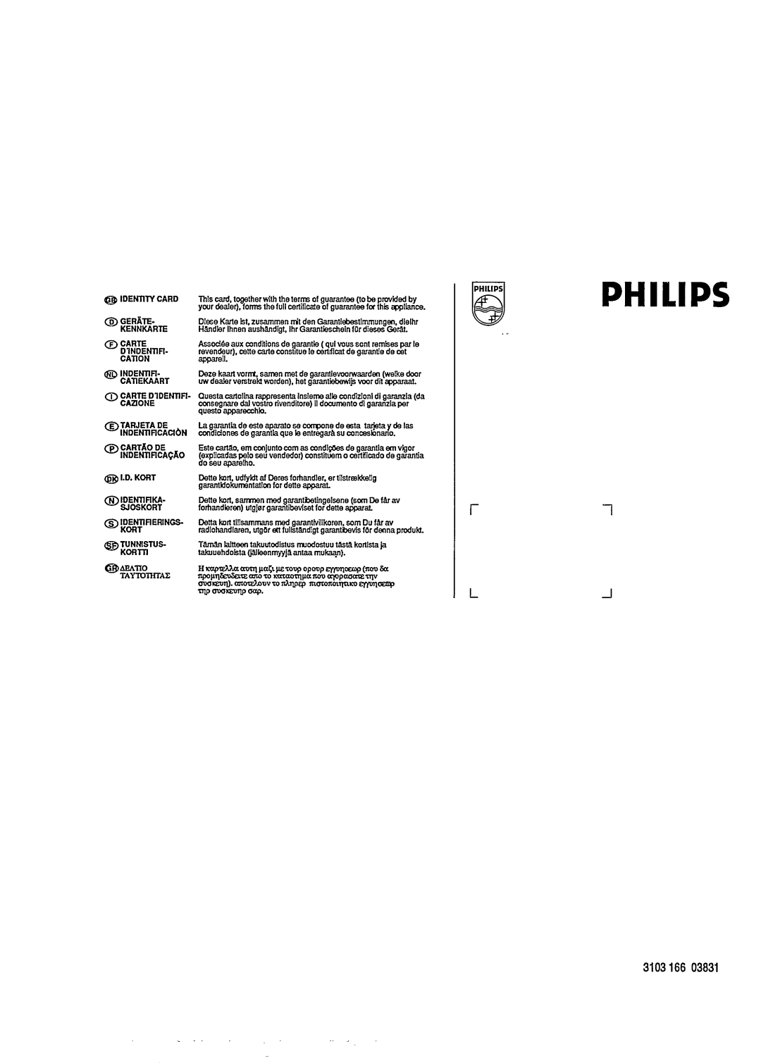 Philips VR302, VR202 manual 