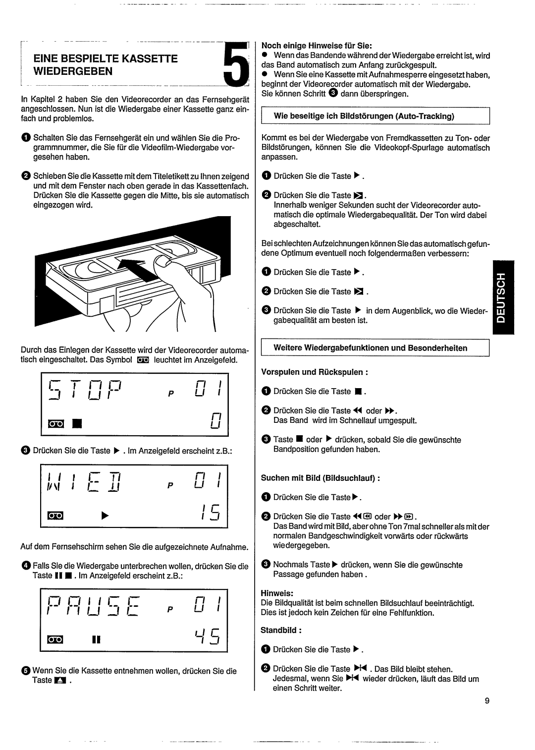 Philips VR305 manual 