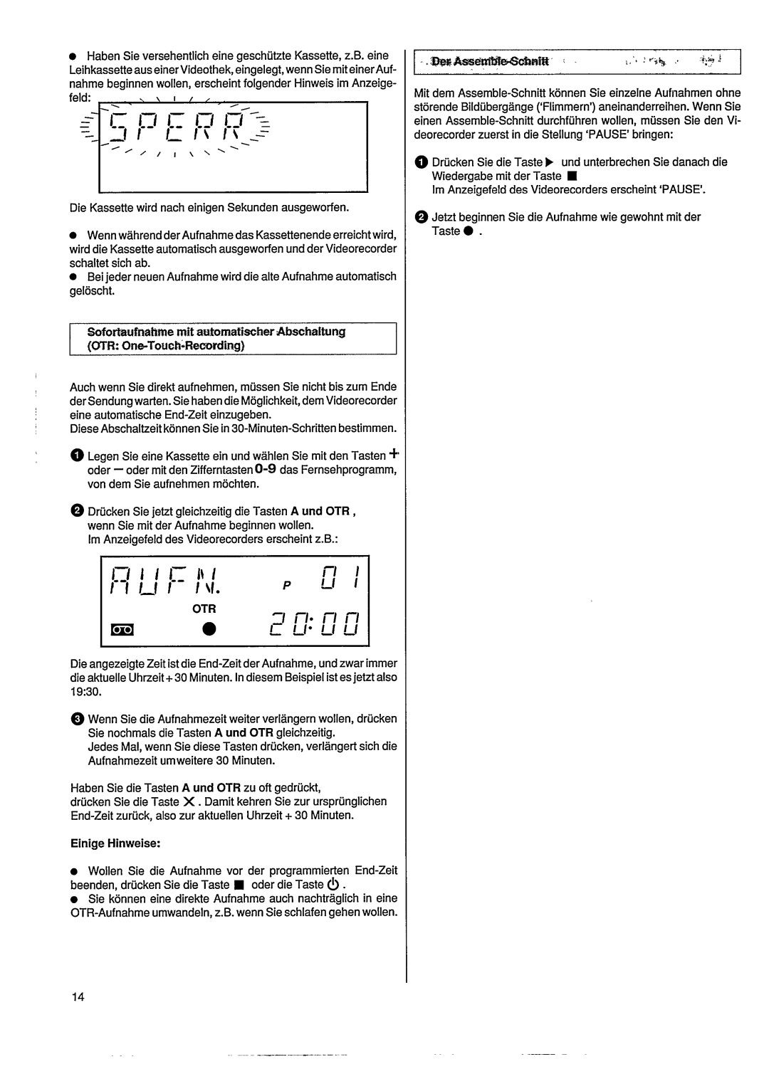 Philips VR305 manual 