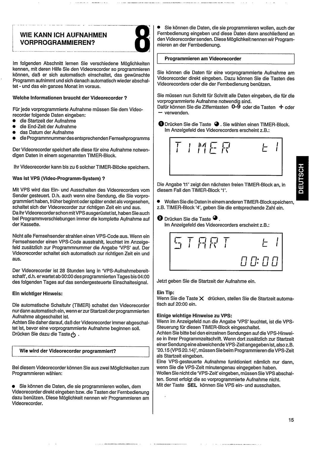 Philips VR305 manual 