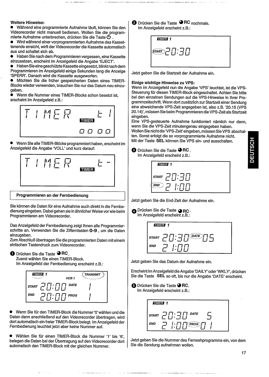 Philips VR305 manual 