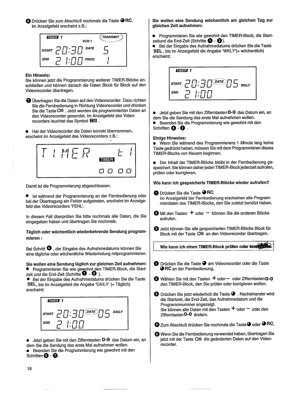 Philips VR305 manual 