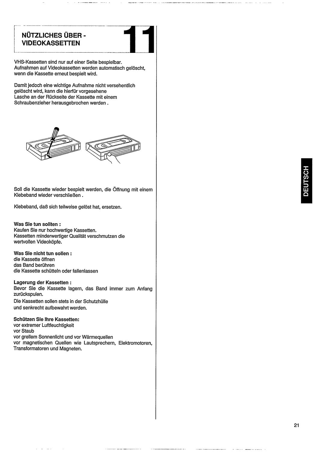 Philips VR305 manual 