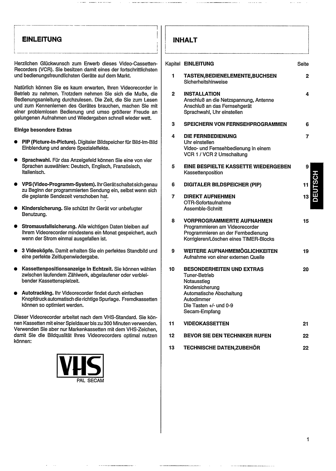 Philips VR305 manual 