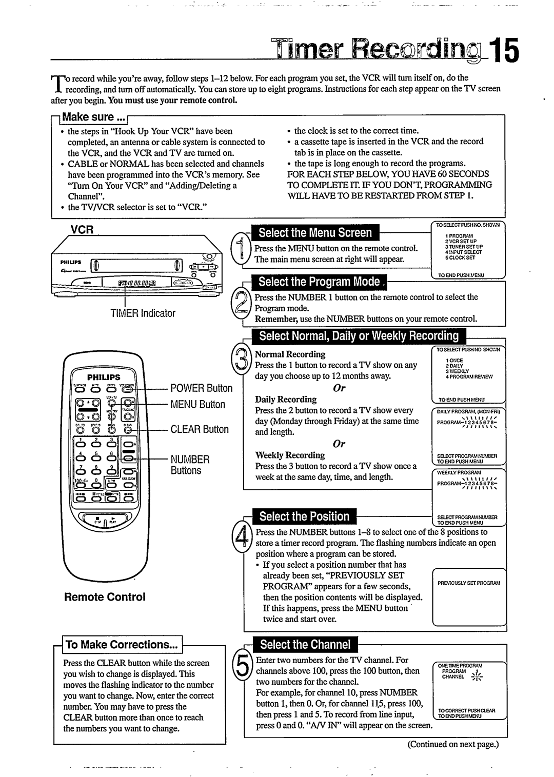 Philips VR355, VR350 manual 