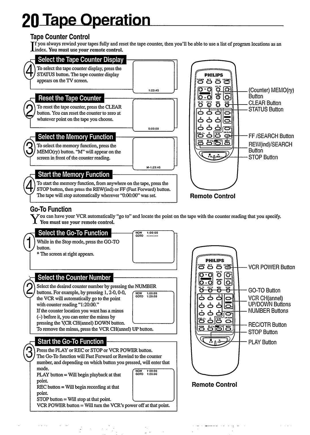 Philips VR350, VR355 manual 