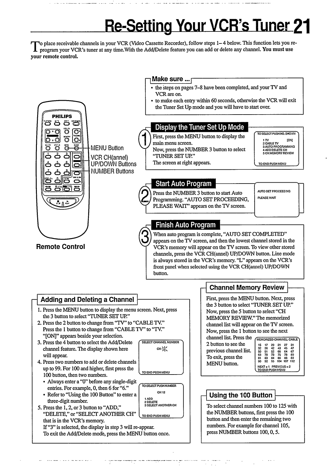 Philips VR355, VR350 manual 