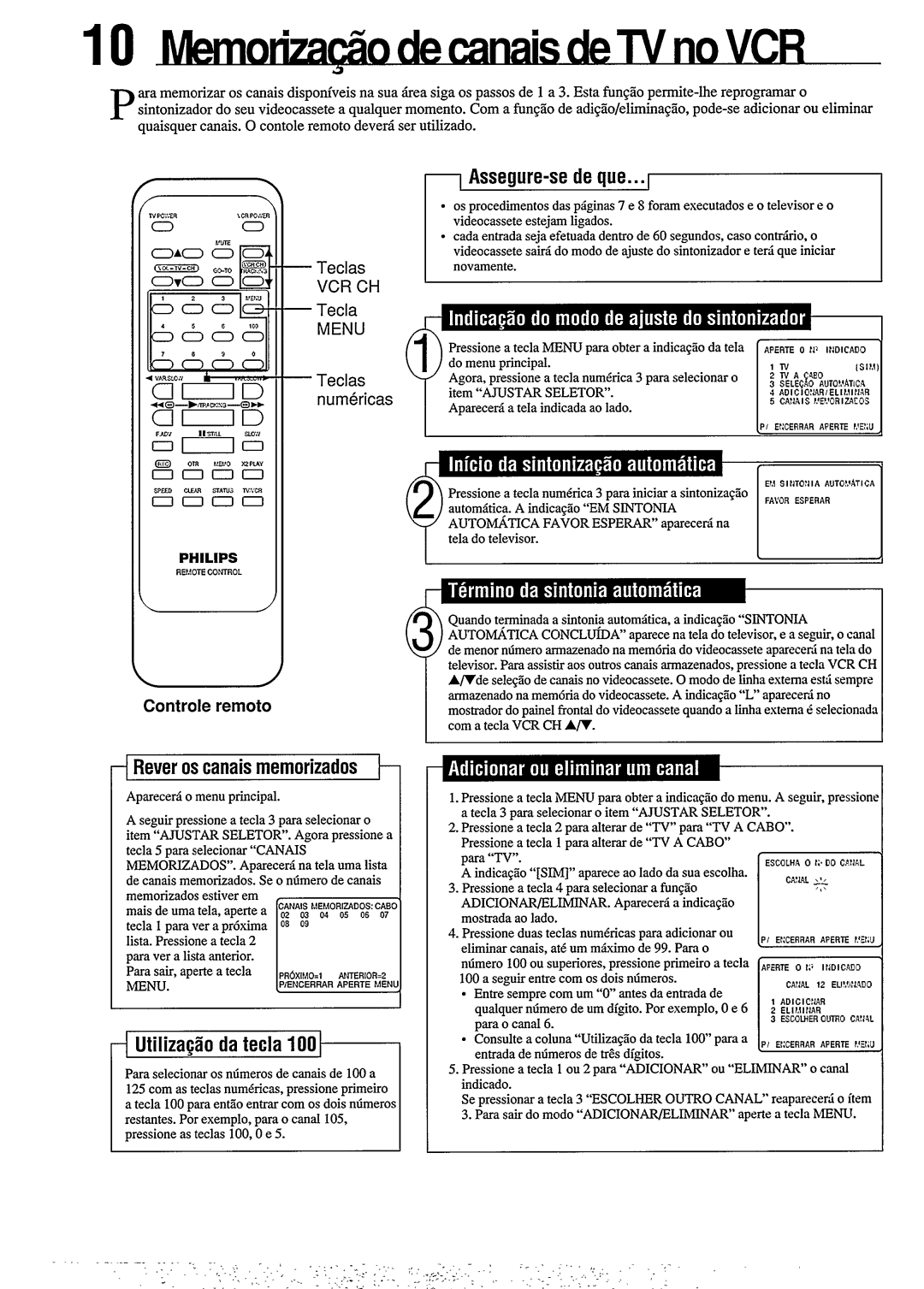 Philips VR378, VR354 manual 