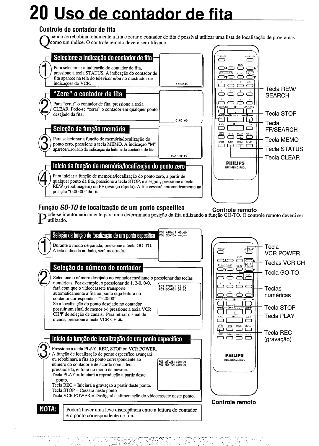 Philips VR378, VR354 manual 