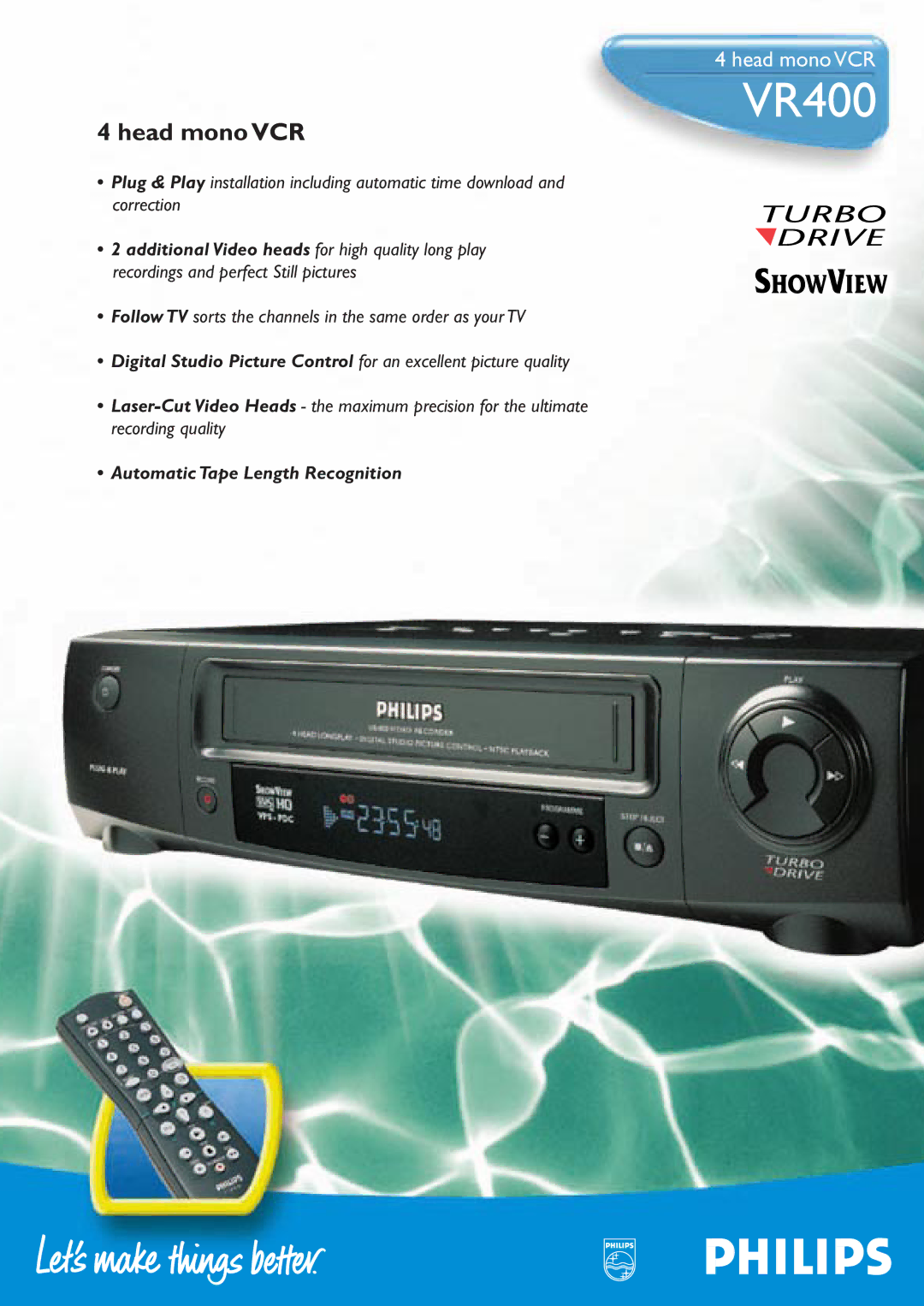 Philips VR400 manual 