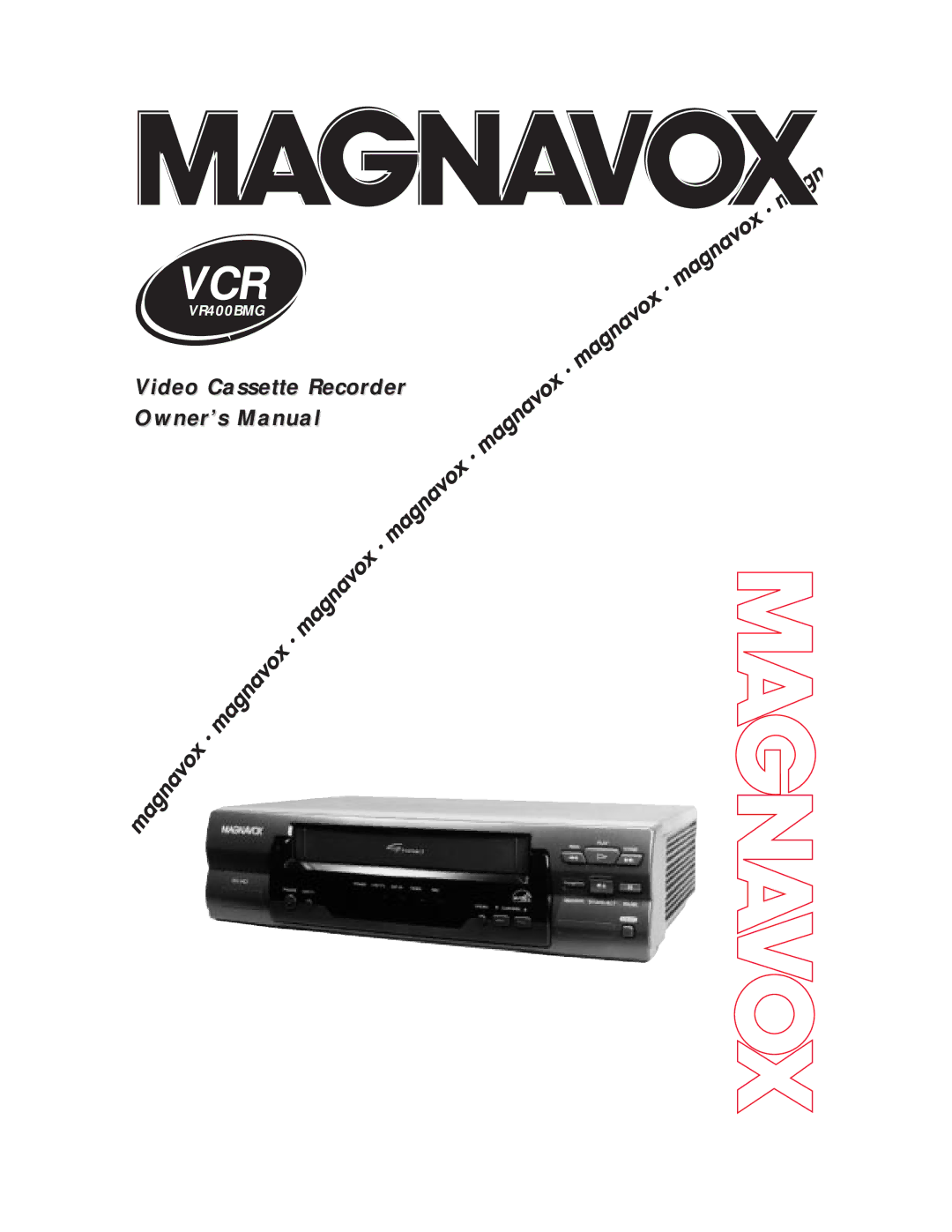 Philips VR400BMG owner manual Vcr 